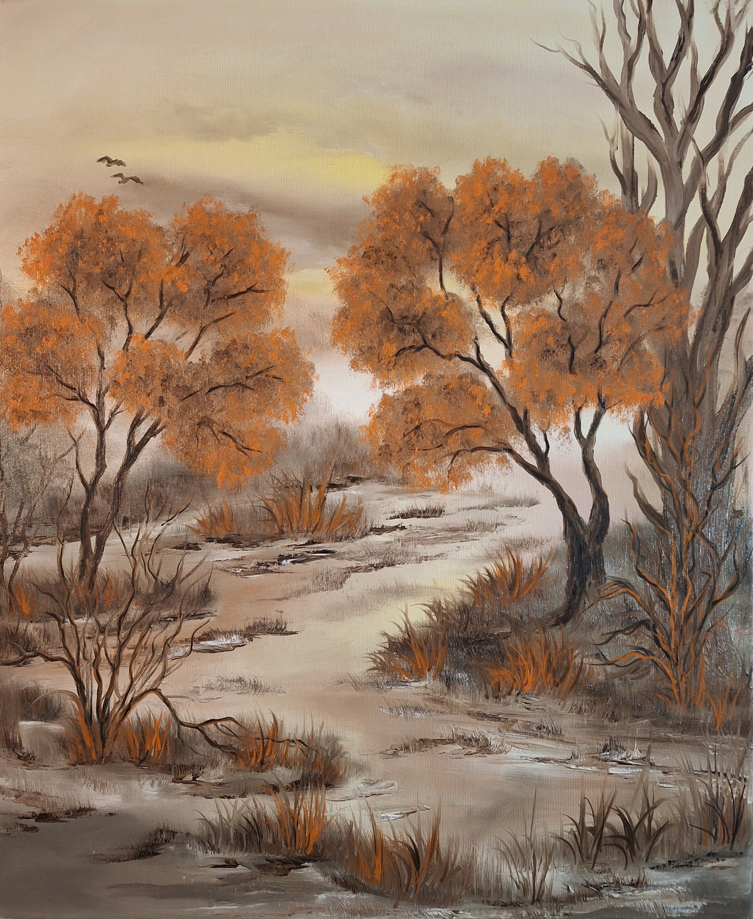 177 Herbstfarben 50x60 cm Öl auf Leinwand