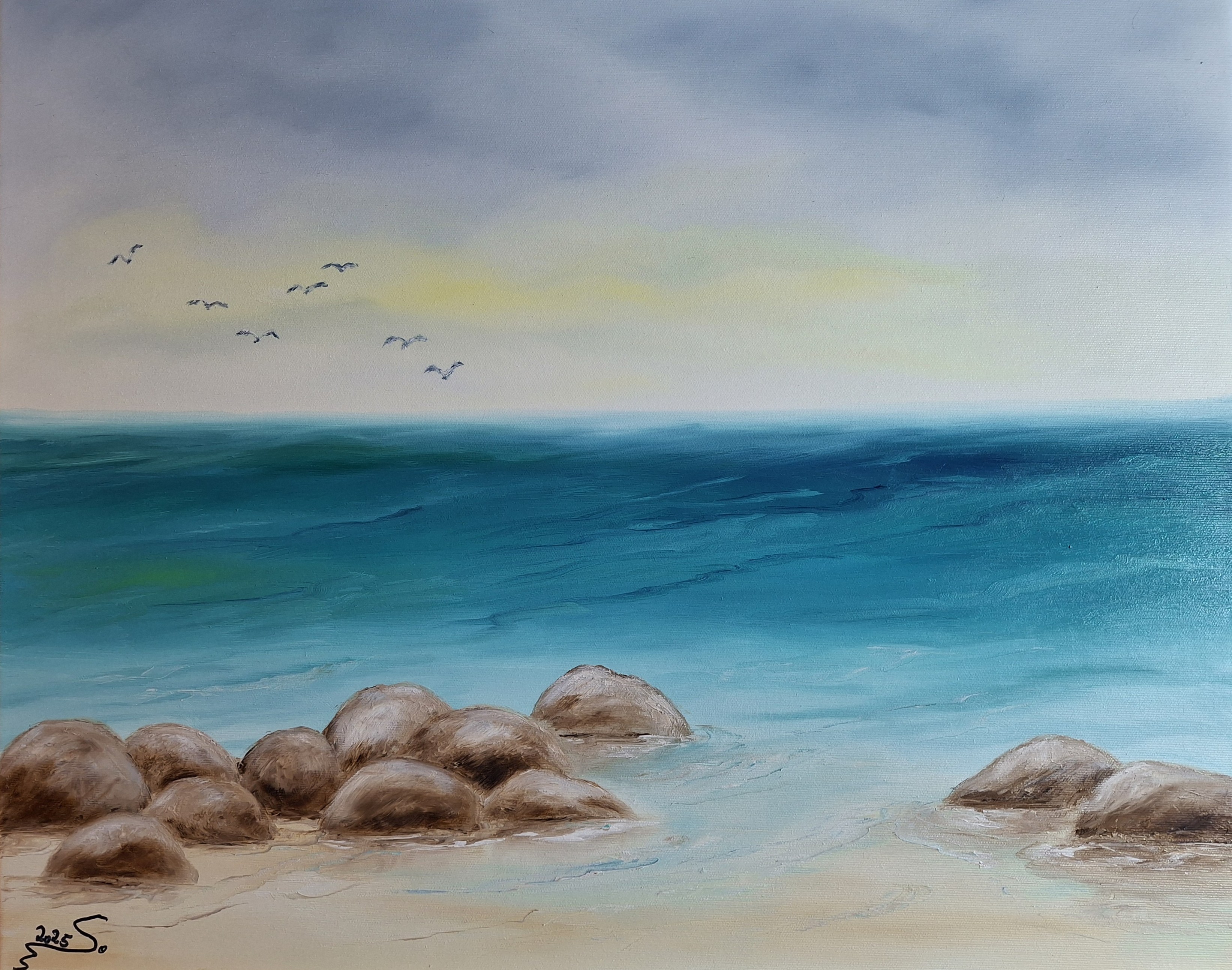 192 Steinzeit 50x60 cm Öl auf Leinwand