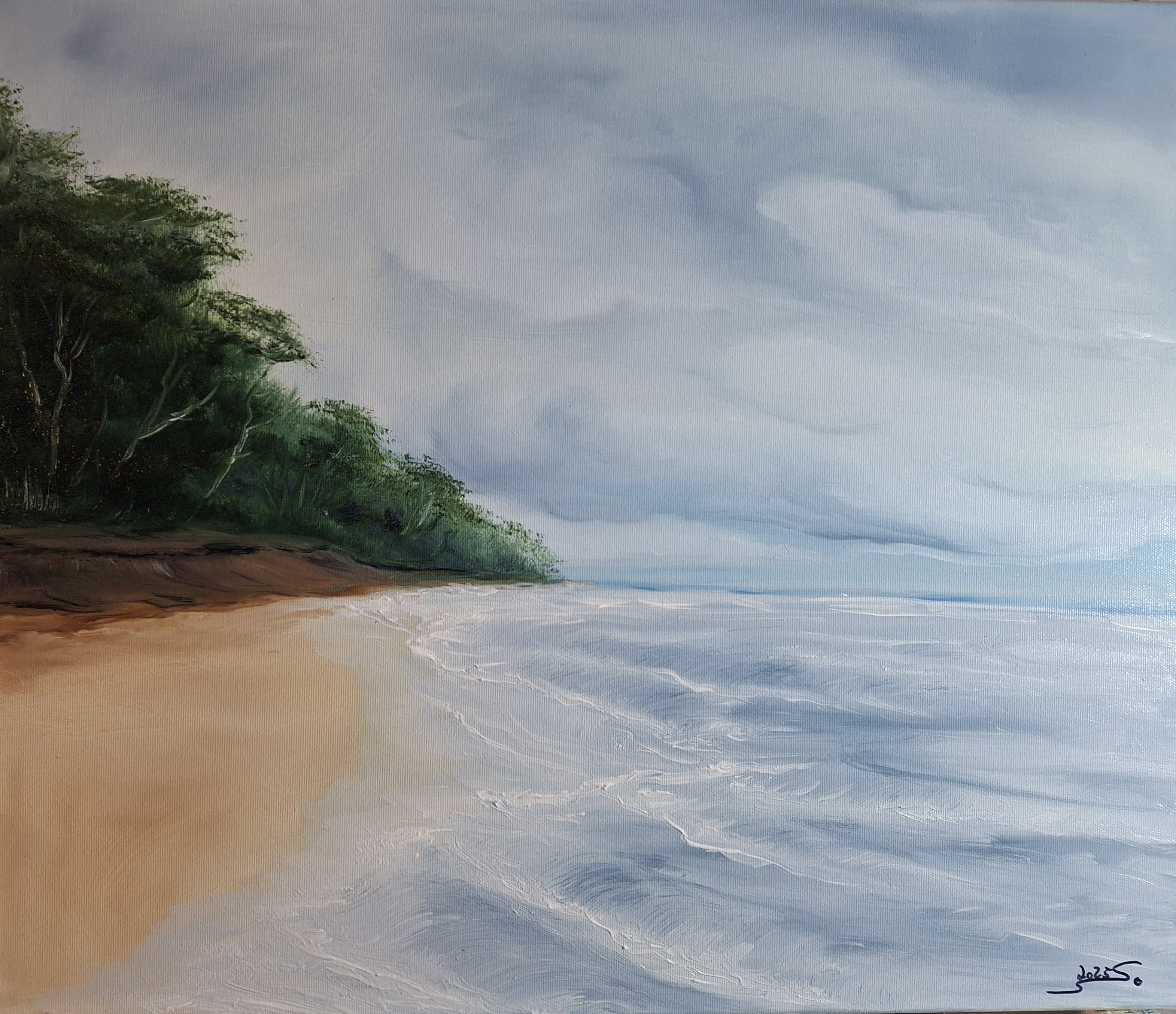 193 Bewegte See 50x60cm Öl auf Leinwand